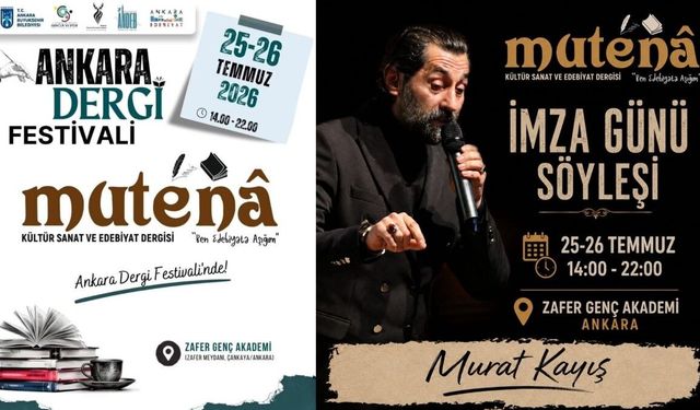 Adıyaman Merkezli Mutenâ Dergisi Ankara Dergi Festivali'nde