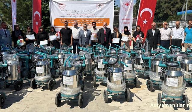 Adıyaman'da 109 Üreticiye Süt Sağım Makinesi
