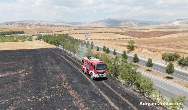 Beşpınar Yakınındaki Anız Yangını Kontrol Altına Alındı