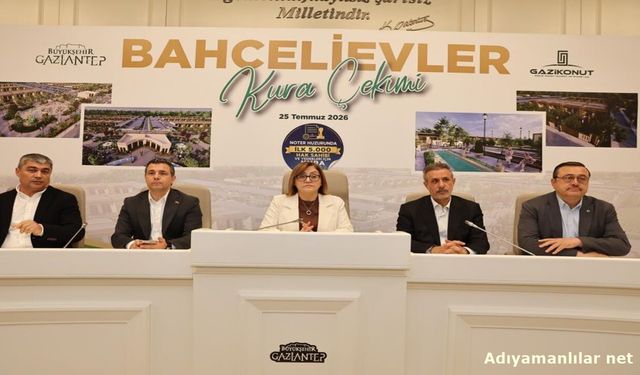 Gaziantep'te Bahçelievler Projesi İçin İlk Kura Çekildi