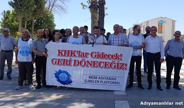 KESK Adıyaman'dan KHK Gözaltılarına Tepki