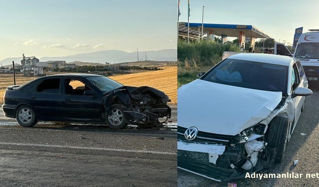 Şambayat Yakınlarında İki Otomobil Çarpıştı 4 Yaralı