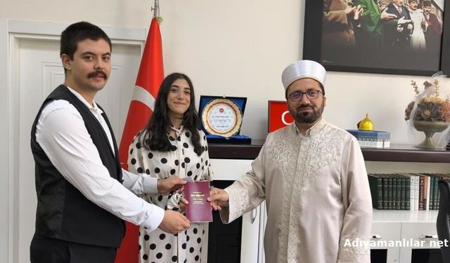 Adıyaman'da "İki İnsan Bir Hayat" Projesinde İlk Nikâh