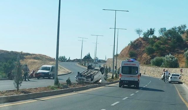 Adıyaman’da otomobil takla attı: 1 yaralı