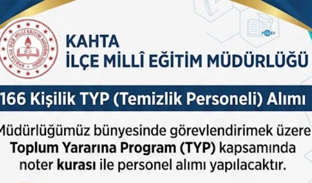 Kahta'da 166 kişilik TYP başvuruları 27 Ağustos'ta başlayacak