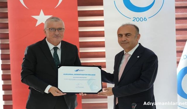 YÖKAK'tan Adıyaman Üniversitesi'ne Akreditasyon Belgesi