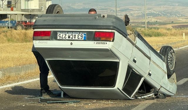 Adıyaman’da otomobil takla attı: 1 yaralı