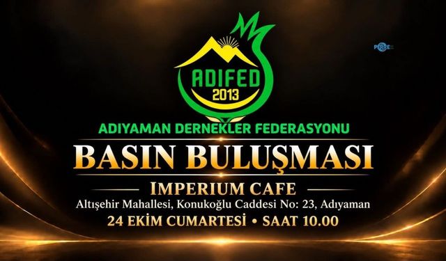 Adıyaman Dernekler Federasyonu çalışmalarını ve projelerini basın buluşmasında paylaşacak