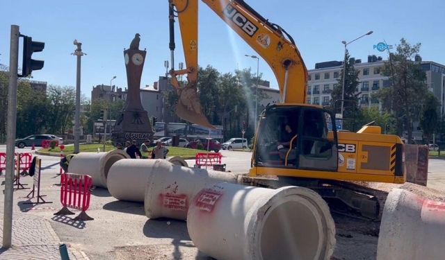 Adıyaman'da yağmur suyu hattı çalışması başladı