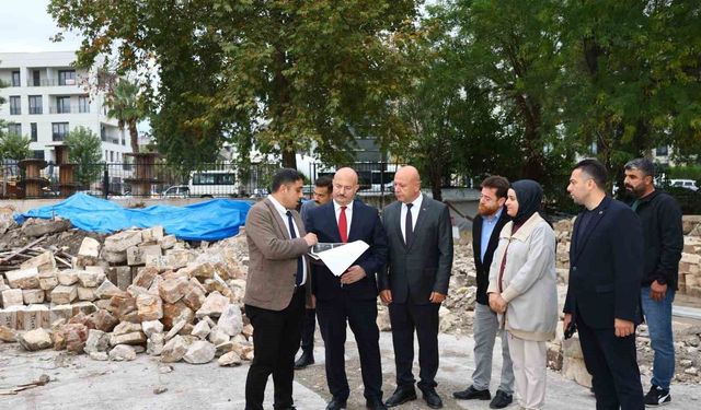 Vali Abdullah Küçük, Arkeoloji Müzesi inşaatında incelemelerde bulundu