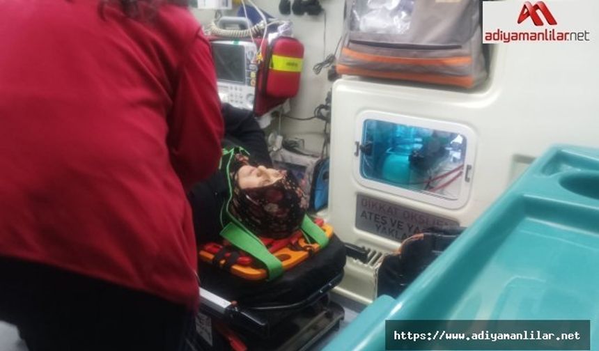 Adıyaman'da minibüsten düşen kadın yaralandı
