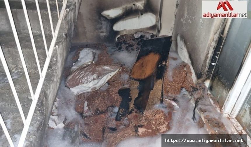 Yangında mahsur kalan 8 kişi kurtarıldı