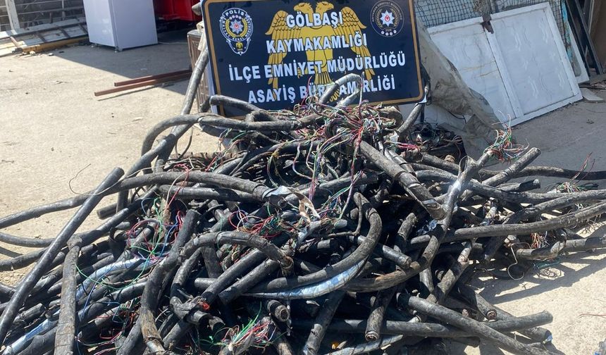 Gölbaşı’nda TCDD kablo hırsızlığına 1 gözaltı