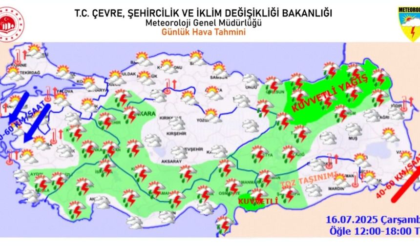 Türkiye genelinde sağanak ve toz taşınımı uyarısı: Hafta sonu yağışlar kuvvetlenecek 