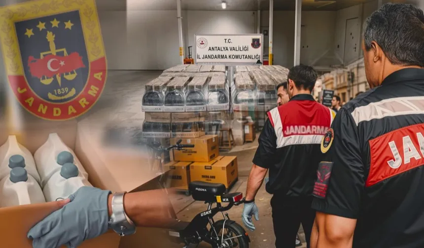 Antalya'da 120 bin litre sahte alkol! 7 şüpheli gözaltında