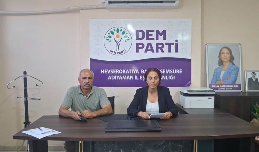 DEM Parti Adıyaman İl Örgütü’nden yangın açıklaması: ‘Etkin politikalar geliştirilmeli’  - Videolu Haber