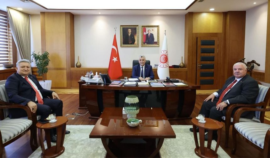GAP Gazeteciler Birliği’nden Ticaret Bakanı Ömer Bolat’a ziyaret 