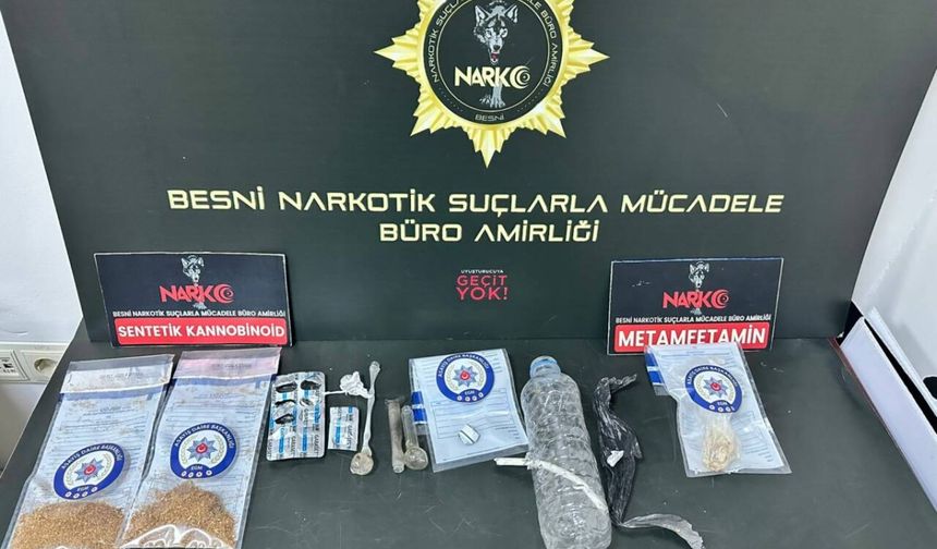 Besni’de uyuşturucu operasyonuna 14 gözaltı 