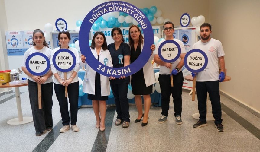 14 Kasım Dünya Diyabet Günü'nde Adıyaman'da farkındalık etkinliği düzenlendi