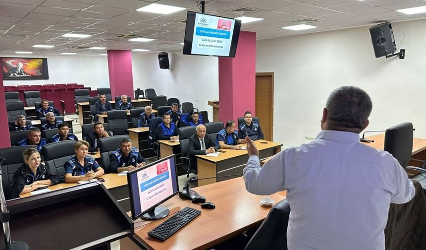 Adıyaman Belediyesi zabıta personeline hizmet içi eğitim