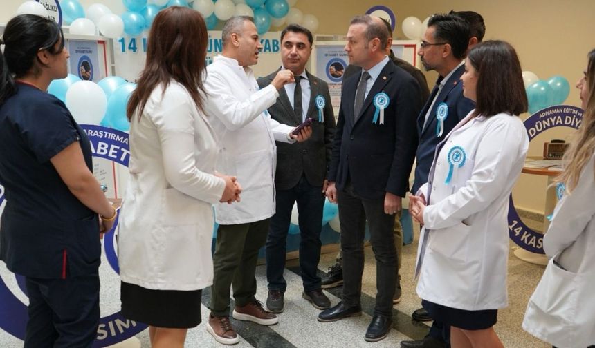 Adıyaman Eğitim ve Araştırma Hastanesi'nde Dünya Diyabet Günü farkındalık etkinliği