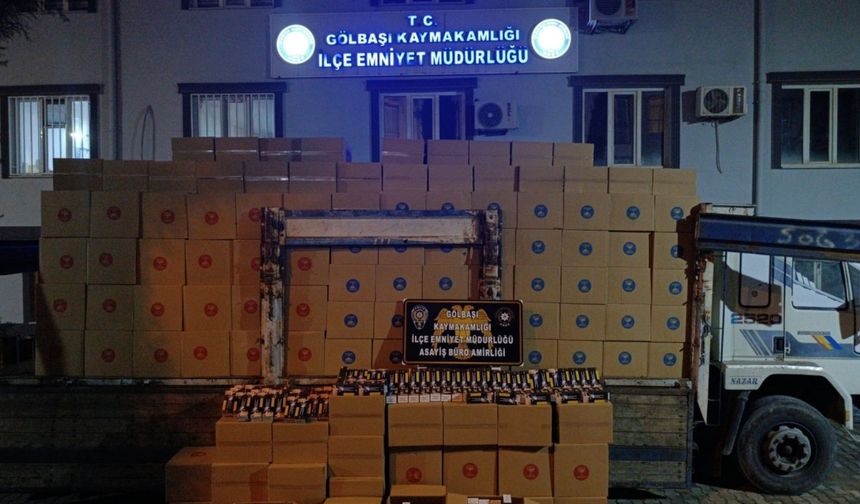 Gölbaşı'nda polis operasyonunda 6 milyon makaron ele geçirildi