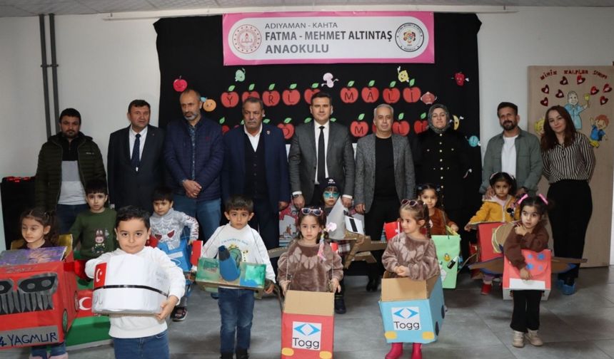 Kahta'da Yerli Malı Haftası'nda anaokulu öğrencilerinden farkındalık etkinliği