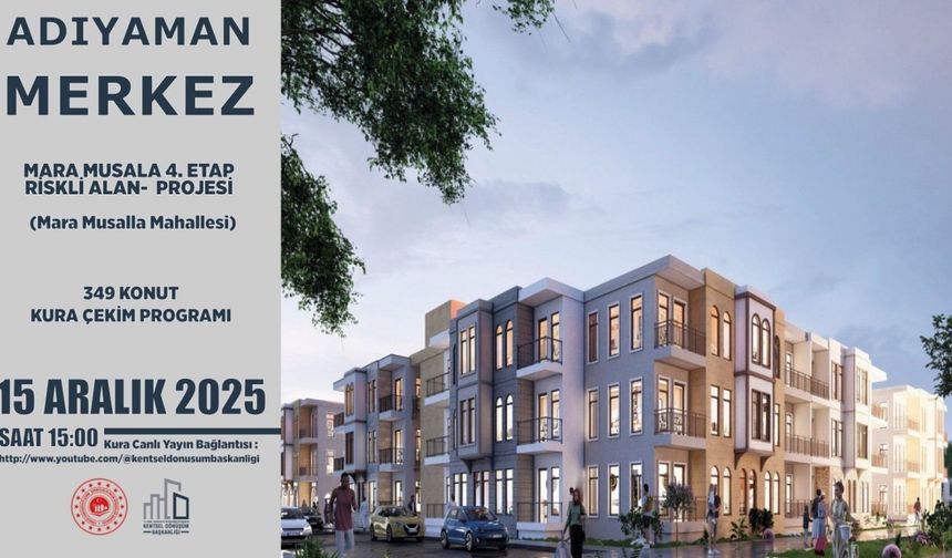 Mara Musalla 4. Etap Riskli Alan Projesi'nde 349 Konut İçin Kura Çekimi Yapılacak