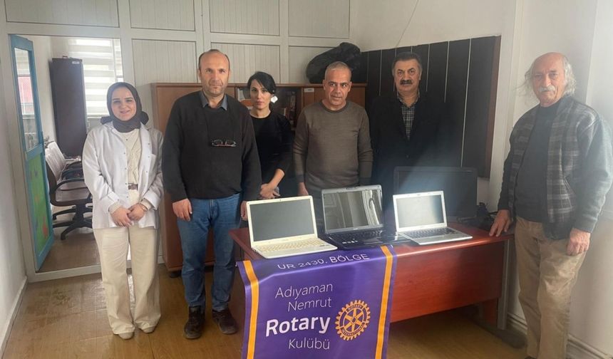 Rotary'den Adıyaman'daki öğrencilere teknoloji desteği