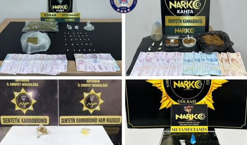 Adıyaman'da güvenlik ve narkotik operasyonları: 52 aranan şahıs yakalandı