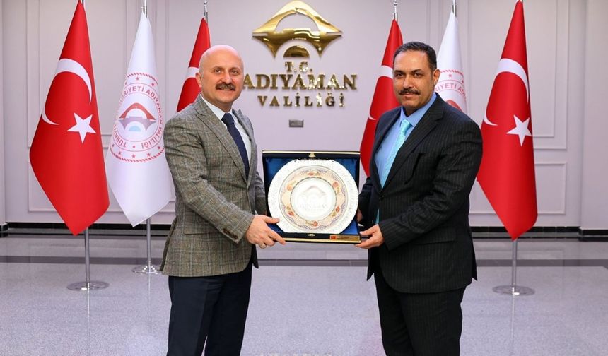 Adıyaman Valisi Osman Varol, Şanlıurfa'ya atanan Hasan Bilici'yi ağırladı