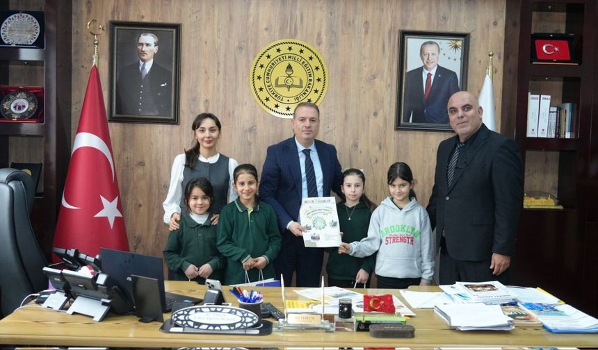 Adıyamanlı Minik Gazetecilerden İl Milli Eğitim Müdürü Ali Tosun'a Ziyaret