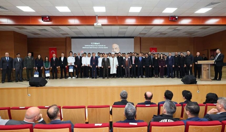 Adıyaman'da İstiklal Marşı'nın kabulünün 105. yıl dönümü anıldı