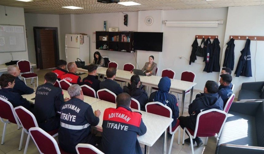 Adıyaman Belediyesi'nden itfaiye personeline hizmet içi İSG eğitimi - Videolu Haber