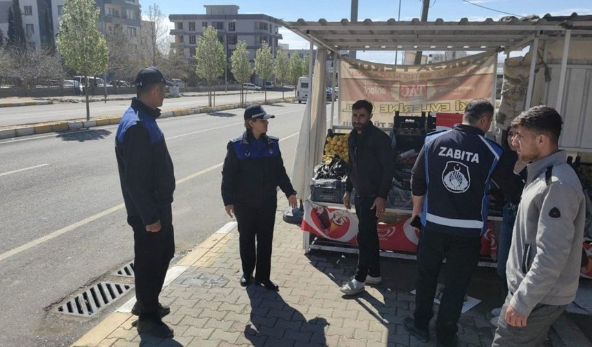 Adıyaman Belediyesi'nden kaldırım işgali ve hijyen denetimi