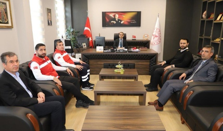 Adıyaman İl Sağlık Müdürlüğüne Malatya merkezli Hava Ambulans Ekibinden  ziyaret