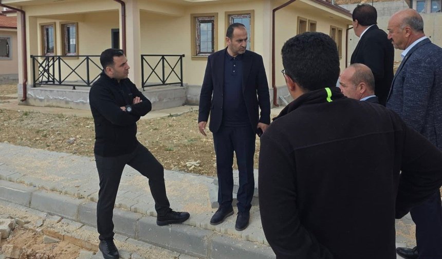 Gölbaşı Harmanlı Beldesinde kalıcı konutlar ve cami inşaatı incelendi