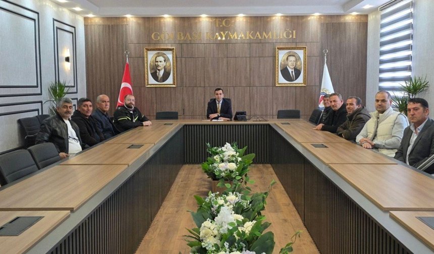 Gölbaşı Kaymakamı Kadir Algın, muhtarlarla istişare toplantısı gerçekleştirdi