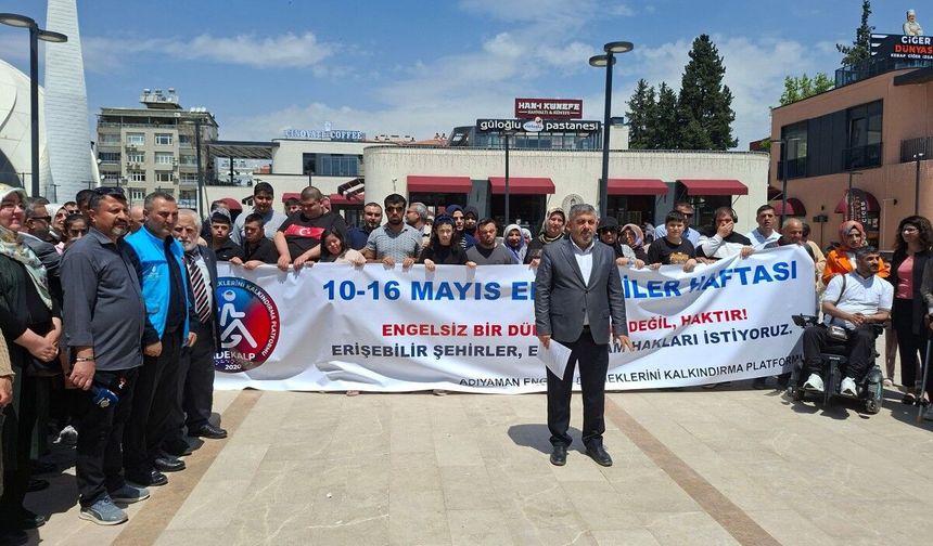 Adıyaman Engelli Dernekleri Kalkındırma Platformu'ndan 'Engelsiz Adıyaman' çağrısı! - Videolu Haber