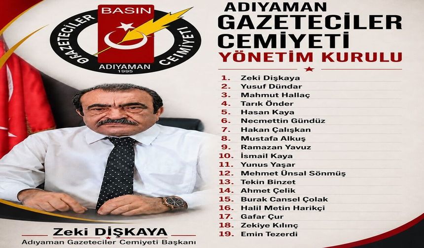(AGC) Adıyaman Gazeteciler Cemiyeti’nde Yeni Dönem