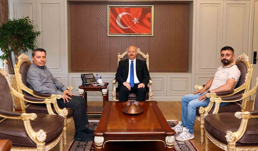 Vali Abdullah Küçük'e basın mensuplarından ziyaret