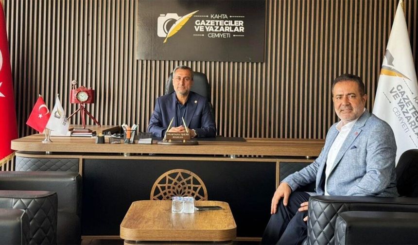 İş insanı Tatar'dan Kahta Gazeteciler ve Yazarlar Cemiyeti'ne ziyaret