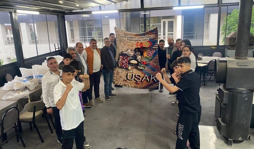 Uşak'ta Besnili sporculara sıcak karşılama - Videolu Haber