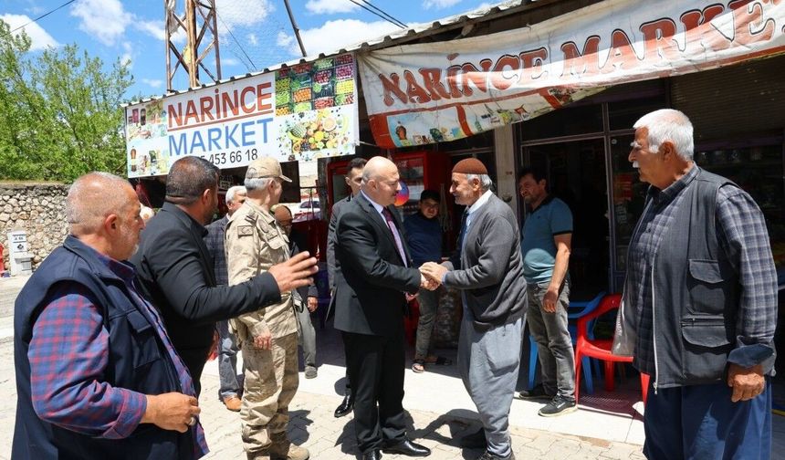 Vali Abdullah Küçük Kahta'da esnaf ve vatandaşlarla bir araya geldi