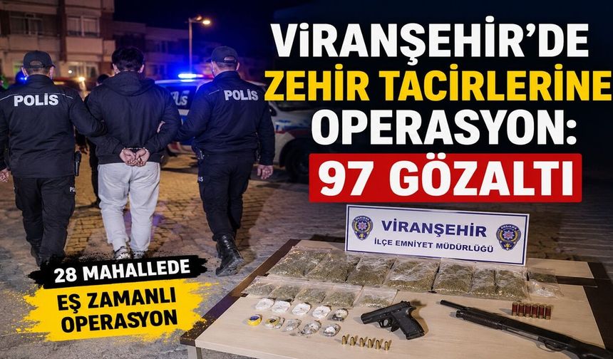Viranşehir’de Zehir Tacirlerine Operasyon: 97 Gözaltı