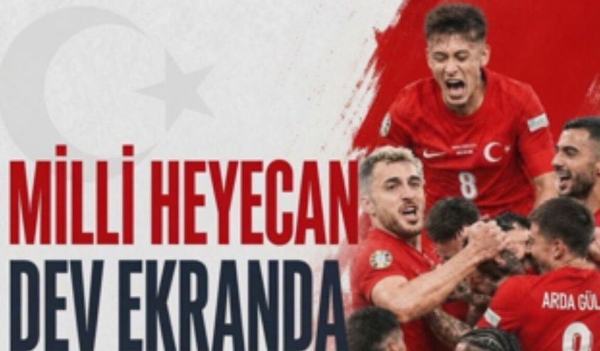 Adıyaman Belediyesi'nden milli maç için dev ekran etkinliği