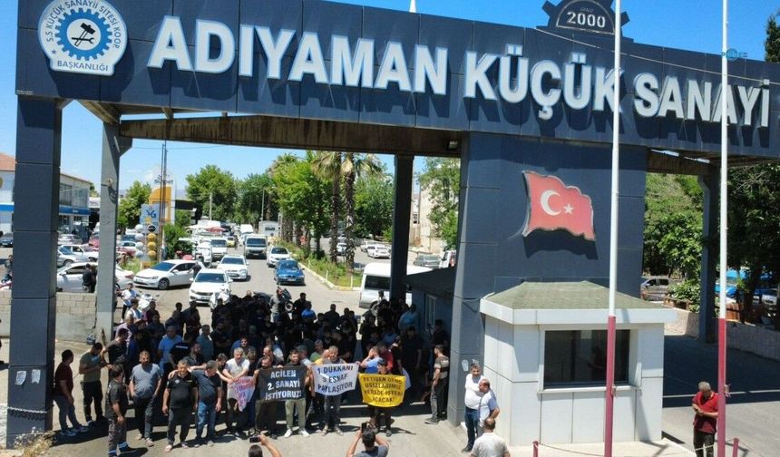 Adıyaman Küçük Sanayi Sitesi Esnafı Eylem Yaptı