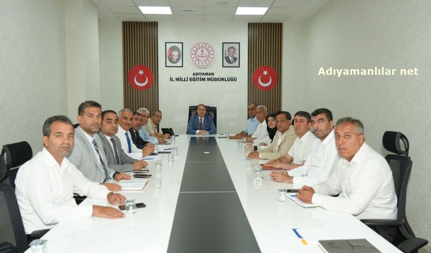 Adıyaman Milli Eğitim Müdürlüğünde değerlendirme toplantısı
