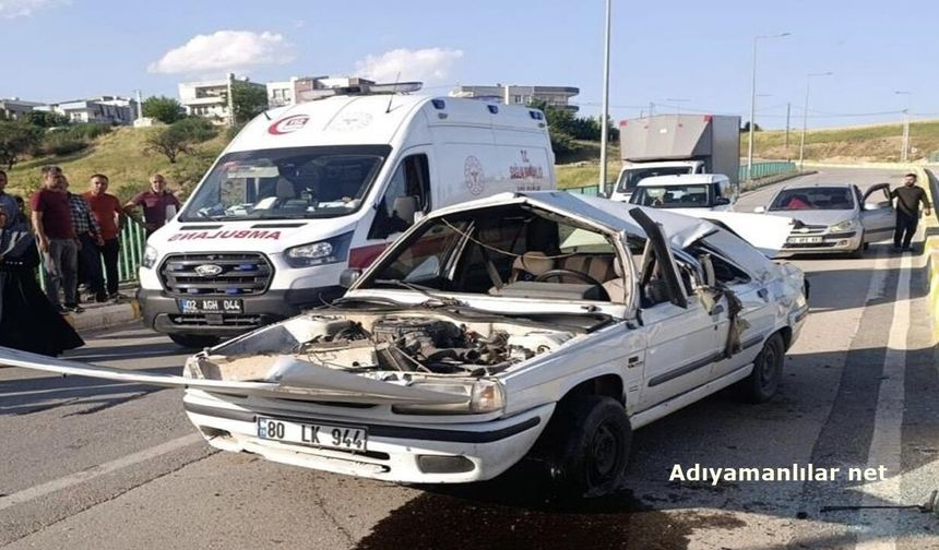 Adıyaman'da Takla Atan Otomobilde 1 Kişi Yaralandı