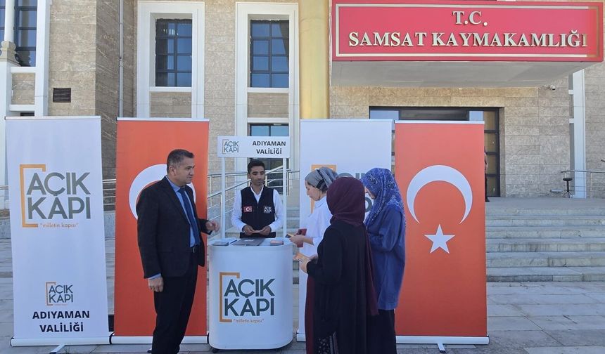 Açık Kapı Şube Müdürlüğü Samsat'ta stant açtı